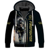 UniJames Firefighter 3D Zipper Hoodie Fireman Custom Zipper Hoodie