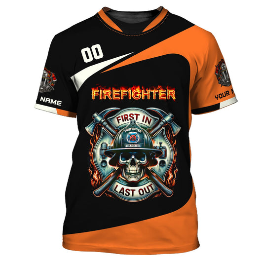 UniJames Unisex Shirt, Custom Name Fire Fighter T-Shirt, Shirt for Firefighter, Firefighter T-shirt, Firefighter Polo Shirt