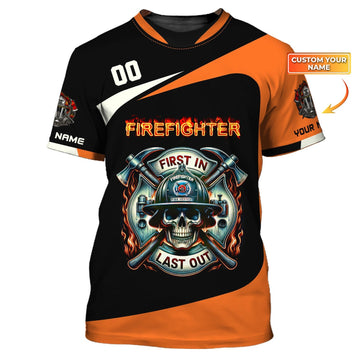 UniJames Unisex Shirt, Custom Name Fire Fighter T-Shirt, Shirt for Firefighter, Firefighter T-shirt, Firefighter Polo Shirt