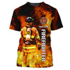 UniJames Unisex Shirt - Custom Name T-Shirt - Personalized Firefighter Shirt - Gift For Fireman
