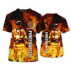 UniJames Unisex Shirt - Custom Name T-Shirt - Personalized Firefighter Shirt - Gift For Fireman
