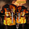 UniJames Unisex Shirt - Custom Name T-Shirt - Personalized Firefighter Shirt - Gift For Fireman