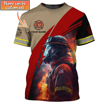 UniJames Man Shirt, Custom Name Shirt for Firefighter, Firefighter T-shirt, Firefighter Polo Shirt