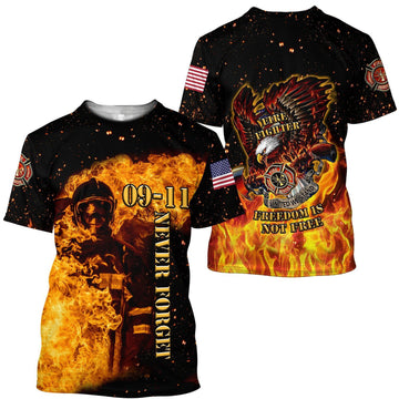 UniJames Firefighter Never Foget -11 3D All Over Printed For Men And Women Hoodie