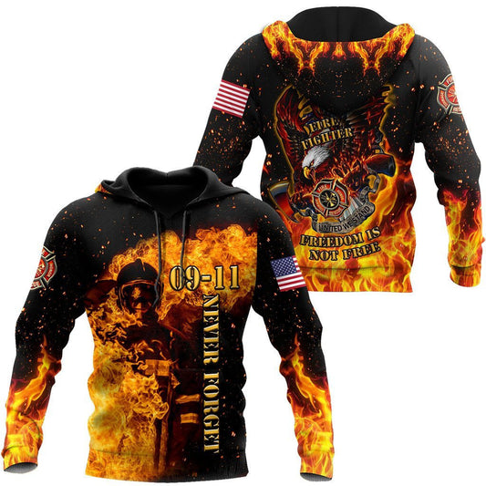 UniJames Firefighter Never Foget -11 3D All Over Printed For Men And Women Hoodie