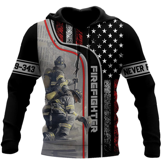 UniJames Firefighter Never Forget Our Fallen Brothers 3D All Over Printed Shirt & Short For Men And Women Hoodie