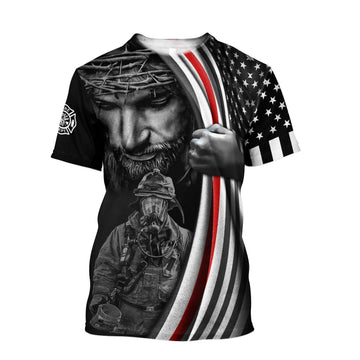 UniJames Don'T Be Afraid, Just Have Faith For Firefighter 3D Printed Hoodie For Men And Women