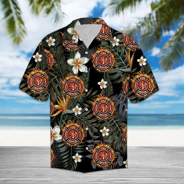 UniJames Floral Firefighter Shirt For Men