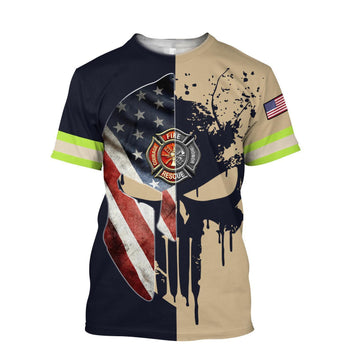 UniJames Firefighter -The Soldier 3D All Over Printed Shirt Hoodie For Men And Women