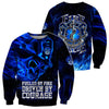 UniJames Blue Skull Firefighter Hoodie Shirts For Men And Women