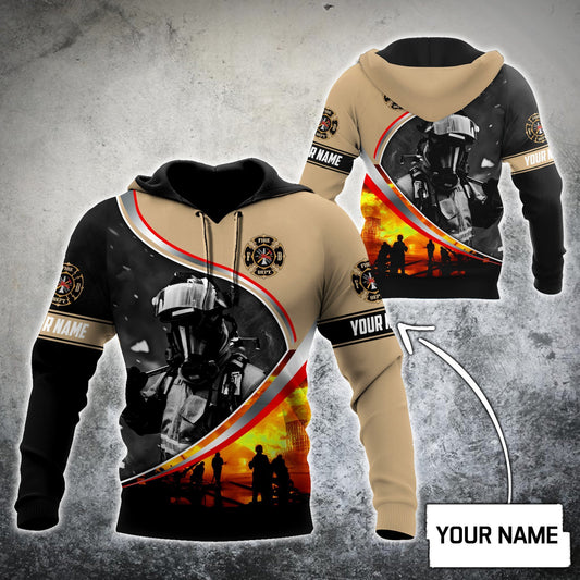 UniJames Customize Name Firefighter Shirts For Men And Women Hoodie