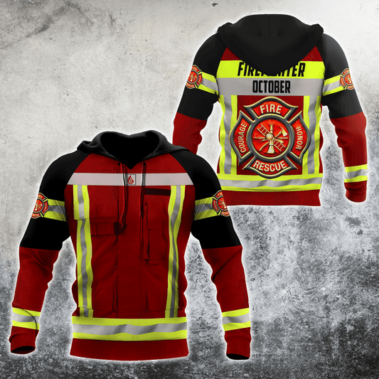 UniJames October Firefighter Hoodie For Men And Women