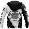 UniJames Personalized Firefighter Black White Color 3D All Over Printed Hoodie For Men And Women