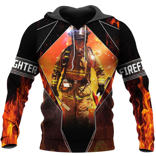 UniJames I'M A Brave Firefighter 3D All Over Printed Hoodie