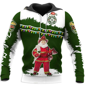 UniJames Santa Firefighter 3D All Over Printed Shirts Hoodie