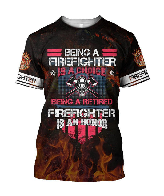 UniJames Honor To Be Firefighter 3D Printed Hoodie For Men And Women