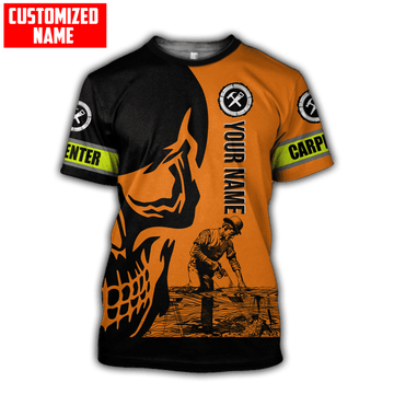 UniJames Personalized Name Carpenter Unisex Shirts Orange