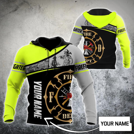 UniJames Customize Name Firefighter Shirts For Men And Women MH