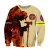 UniJames Respectful Firefighter Printed Hoodie For Men And Women TQHSA