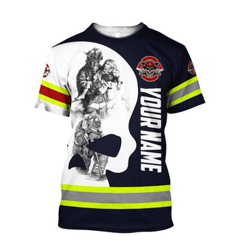 UniJames Customize Name Firefighter Hoodie Shirts For Men And Women MH