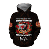 UniJames All Over Printed Firefighter's Wife Hoodie DA-MEI
