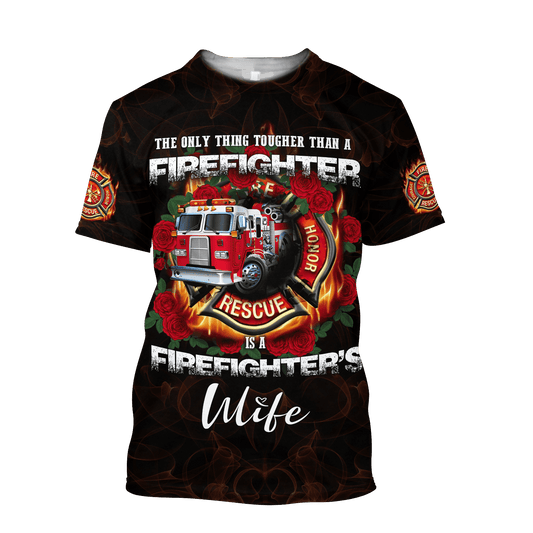 UniJames All Over Printed Firefighter's Wife Hoodie DA-MEI