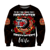 UniJames All Over Printed Firefighter's Wife Hoodie DA-MEI