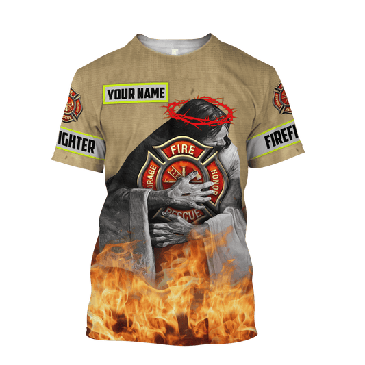UniJames Customize Name Firefighter Hoodie Shirts For Men And Women TNA
