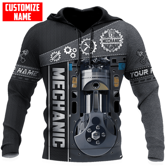 UniJames Personalized All Over Printed Mechanic Hoodie For Men and Women TN SN