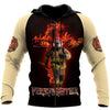 UniJames Firefighter A Child Of God, A Man Of Faith Printed Hoodie For Men And Women
