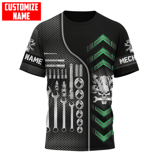 UniJames Personalized Name Mechanic Tools Unisex Shirts