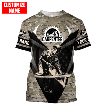 UniJames Personalized Name Carpenter Camo Hoodie