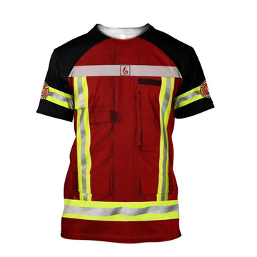 UniJames Customize Name Firefighter Hoodie For Men And Women MH