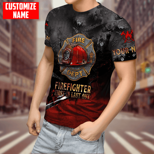 UniJames Customize Name Firefighter Unisex Shirts