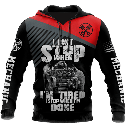 UniJames Mechanic I Stop When I'm Done Hoodie For Men and Women TN