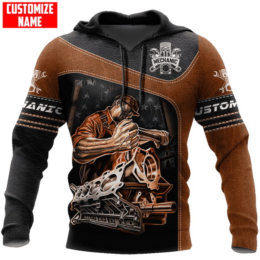 UniJames Personalized Mechanic All Over Printed Hoodie For Men and Women TN DD