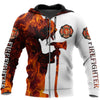 UniJames Respectful Firefighter Printed Hoodie For Men And Women