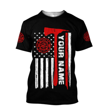 UniJames Customize Name Firefighter 3D All Printed Hoodie For Men And Women DA