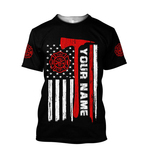 UniJames Customize Name Firefighter 3D All Printed Hoodie For Men And Women DA
