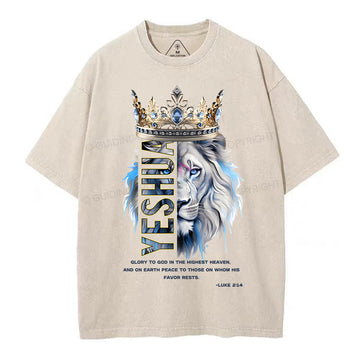 Glory To God In The Highest Heaven Christian Washed T-Shirt Sale - GuidingCross