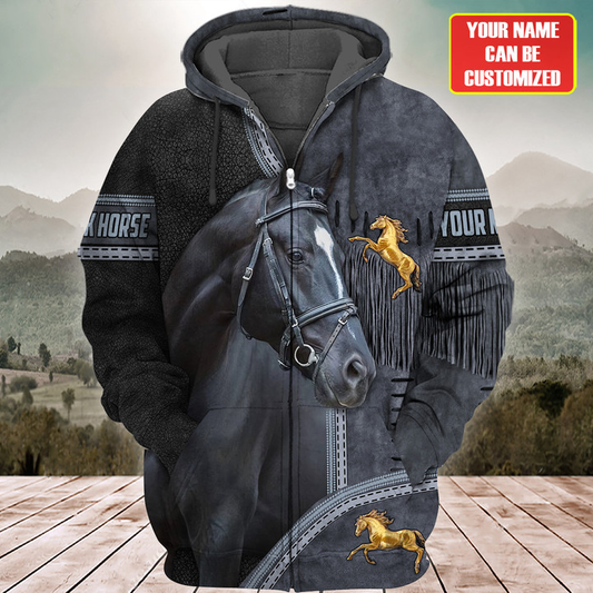 Uni Custom Name Horse Lovers 3D Hoodie