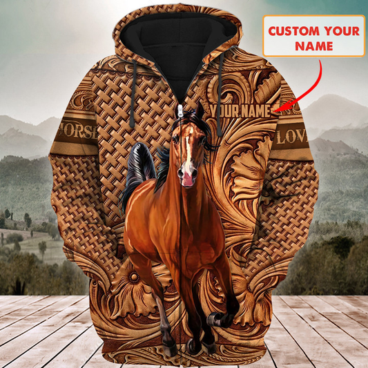 Uni Custom Name Horse Lovers 3D Hoodie