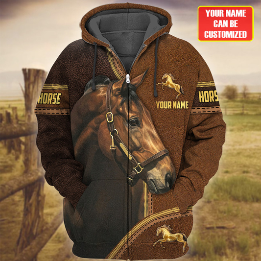 Uni Custom Name Horse Lovers 3D Hoodie