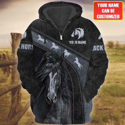 Uni Custom Name Horse Lovers 3D Hoodie