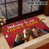 Uni Horse Christmas Custom Name Doormat