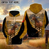 Uni Lucky Horse On Farm Personalized Name Hoodie