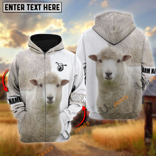 Uni Sheep And White Personalized Name Shirt