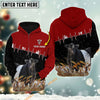Uni Personalized Name Belted Galloway Xmas Hoodie