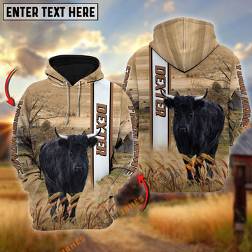 Uni Dexter Happy Farm Life Personalized Name, Farm Name 3D Hoodie