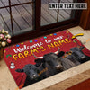 Uni Dexter Christmas Custom Name Doormat